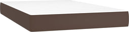 vidaXL - Pocketveringmatras - 120x200x20 - cm - kunstleer - bruin