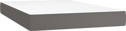 vidaXL - Pocketveringmatras - 120x200x20 - cm - kunstleer - grijs