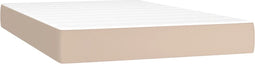 vidaXL - Pocketveringmatras - 120x200x20 - cm - kunstleer - cappuccinokleurig