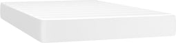 vidaXL - Pocketveringmatras - 120x200x20 - cm - kunstleer - wit