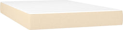 vidaXL - Pocketveringmatras - 120x200x20 - cm - stof - crèmekleurig