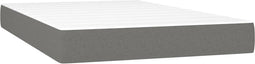 vidaXL - Pocketveringmatras - 120x200x20 - cm - stof - donkergrijs