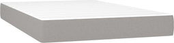 vidaXL - Pocketveringmatras - 120x200x20 - cm - stof - lichtgrijs