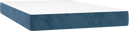 vidaXL - Pocketveringmatras - 120x210x20 - cm - fluweel - donkerblauw