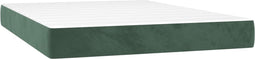 vidaXL - Pocketveringmatras - 120x210x20 - cm - fluweel - donkergroen