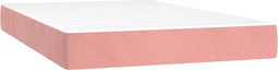 vidaXL - Pocketveringmatras - 120x210x20 - cm - fluweel - roze