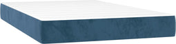 vidaXL - Pocketveringmatras - 120x220x20 - cm - fluweel - donkerblauw