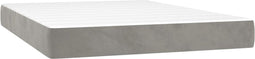 vidaXL - Pocketveringmatras - 140x200x20 - cm - fluweel - lichtgrijs