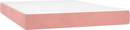 vidaXL - Pocketveringmatras - 140x200x20 - cm - fluweel - roze