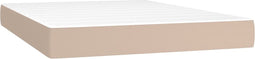 vidaXL - Pocketveringmatras - 140x200x20 - cm - kunstleer - cappuccinokleurig