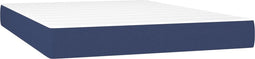 vidaXL - Pocketveringmatras - 140x200x20 - cm - stof - blauw