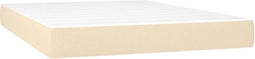 vidaXL - Pocketveringmatras - 140x200x20 - cm - stof - crèmekleurig