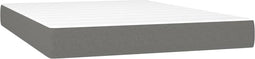 vidaXL - Pocketveringmatras - 140x200x20 - cm - stof - donkergrijs