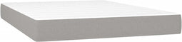 vidaXL - Pocketveringmatras - 140x200x20 - cm - stof - lichtgrijs
