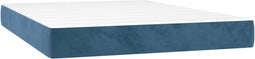 vidaXL - Pocketveringmatras - 140x210x20 - cm - fluweel - donkerblauw