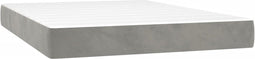 vidaXL - Pocketveringmatras - 140x210x20 - cm - fluweel - lichtgrijs