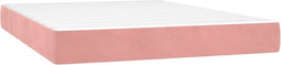 vidaXL - Pocketveringmatras - 140x210x20 - cm - fluweel - roze