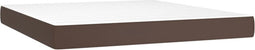 vidaXL - Pocketveringmatras - 160x200x20 - cm - kunstleer - bruin