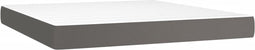 vidaXL - Pocketveringmatras - 160x200x20 - cm - kunstleer - grijs