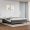 vidaXL - Pocketveringmatras - 160x200x20 - cm - kunstleer - grijs
