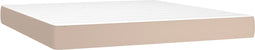 vidaXL - Pocketveringmatras - 160x200x20 - cm - kunstleer - cappuccinokleurig