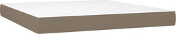 vidaXL - Pocketveringmatras - 160x200x20 - cm - stof - taupe