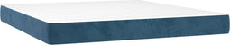 vidaXL - Pocketveringmatras - 160x210x20 - cm - fluweel - donkerblauw