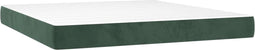 vidaXL - Pocketveringmatras - 160x210x20 - cm - fluweel - donkergroen