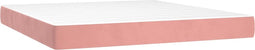 vidaXL - Pocketveringmatras - 160x210x20 - cm - fluweel - roze