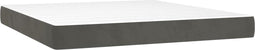 vidaXL - Pocketveringmatras - 160x220x20 - cm - fluweel - donkergrijs