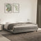 vidaXL - Pocketveringmatras - 160x220x20 - cm - fluweel - lichtgrijs