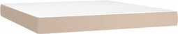 vidaXL - Pocketveringmatras - 180x200x20 - cm - kunstleer - cappuccinokleurig
