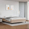 vidaXL - Pocketveringmatras - 180x200x20 - cm - kunstleer - cappuccinokleurig