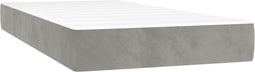 vidaXL - Pocketveringmatras - 80x210x20 - cm - fluweel - lichtgrijs