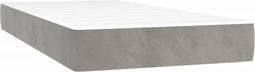 vidaXL - Pocketveringmatras - 80x220x20 - cm - fluweel - lichtgrijs