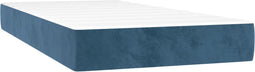 vidaXL - Pocketveringmatras - 90x190x20 - cm - fluweel - donkerblauw