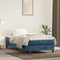 vidaXL - Pocketveringmatras - 90x190x20 - cm - fluweel - donkerblauw
