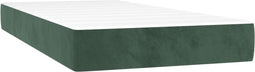 vidaXL - Pocketveringmatras - 90x190x20 - cm - fluweel - donkergroen