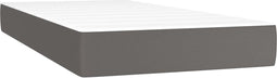 vidaXL - Pocketveringmatras - 90x190x20 - cm - kunstleer - grijs