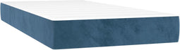 vidaXL - Pocketveringmatras - 90x200x20 - cm - fluweel - donkerblauw