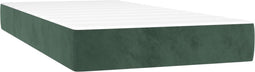 vidaXL - Pocketveringmatras - 90x200x20 - cm - fluweel - donkergroen