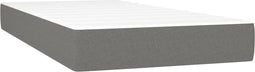 vidaXL - Pocketveringmatras - 90x200x20 - cm - stof - donkergrijs