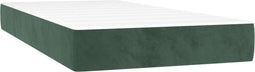 vidaXL - Pocketveringmatras - 90x210x20 - cm - fluweel - donkergroen