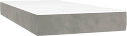 vidaXL - Pocketveringmatras - 90x210x20 - cm - fluweel - lichtgrijs