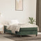 vidaXL - Pocketveringmatras - 90x220x20 - cm - fluweel - donkergroen
