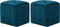 vidaXL - Poef - 2 - st - 30x30x30 - cm - fluweel - blauw