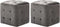 vidaXL - Poef - 2 - st - 30x30x30 - cm - fluweel - grijs