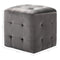 vidaXL - Poef - 2 - st - 30x30x30 - cm - fluweel - grijs