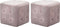 vidaXL - Poef - 2 - st - 30x30x30 - cm - fluweel - roze