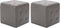 vidaXL - Poef - 2 - st - 30x30x30 - cm - kunstleer - grijs